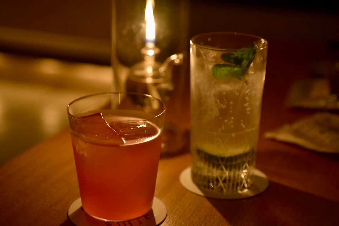 Photo glass table lamp