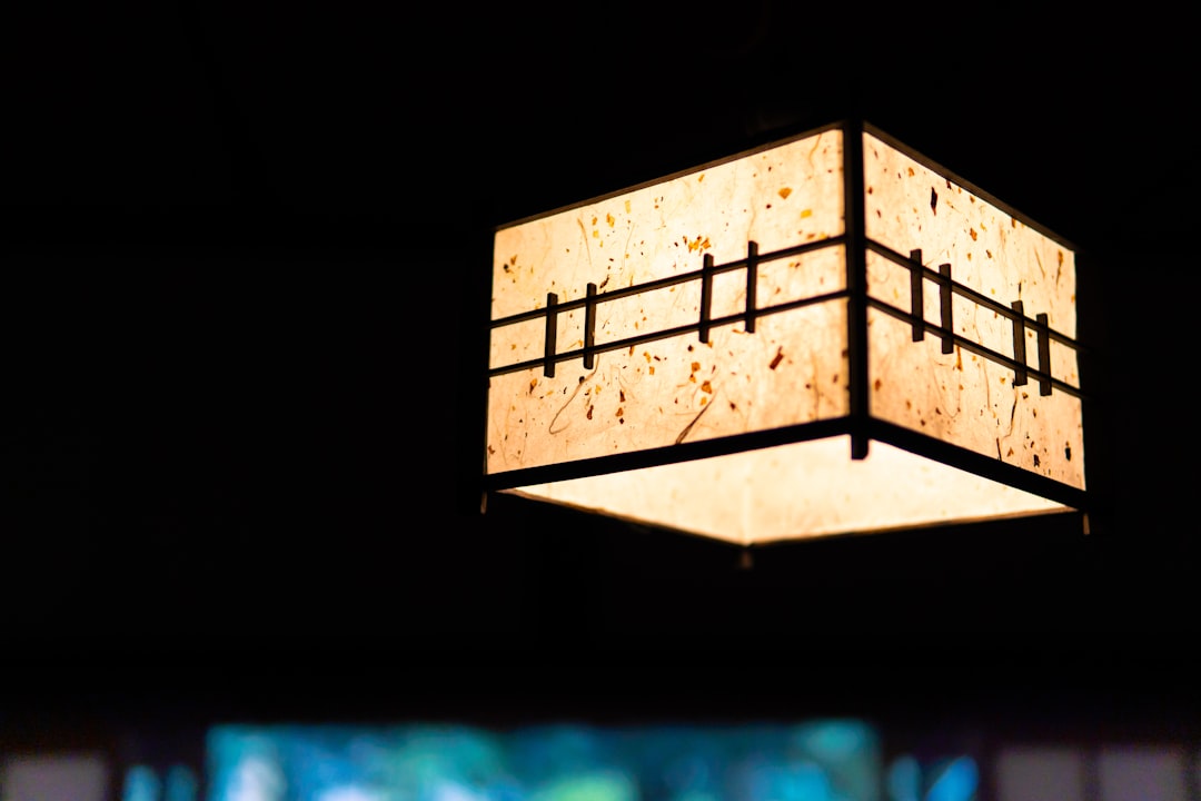Photo Japanese style ceiling lamp